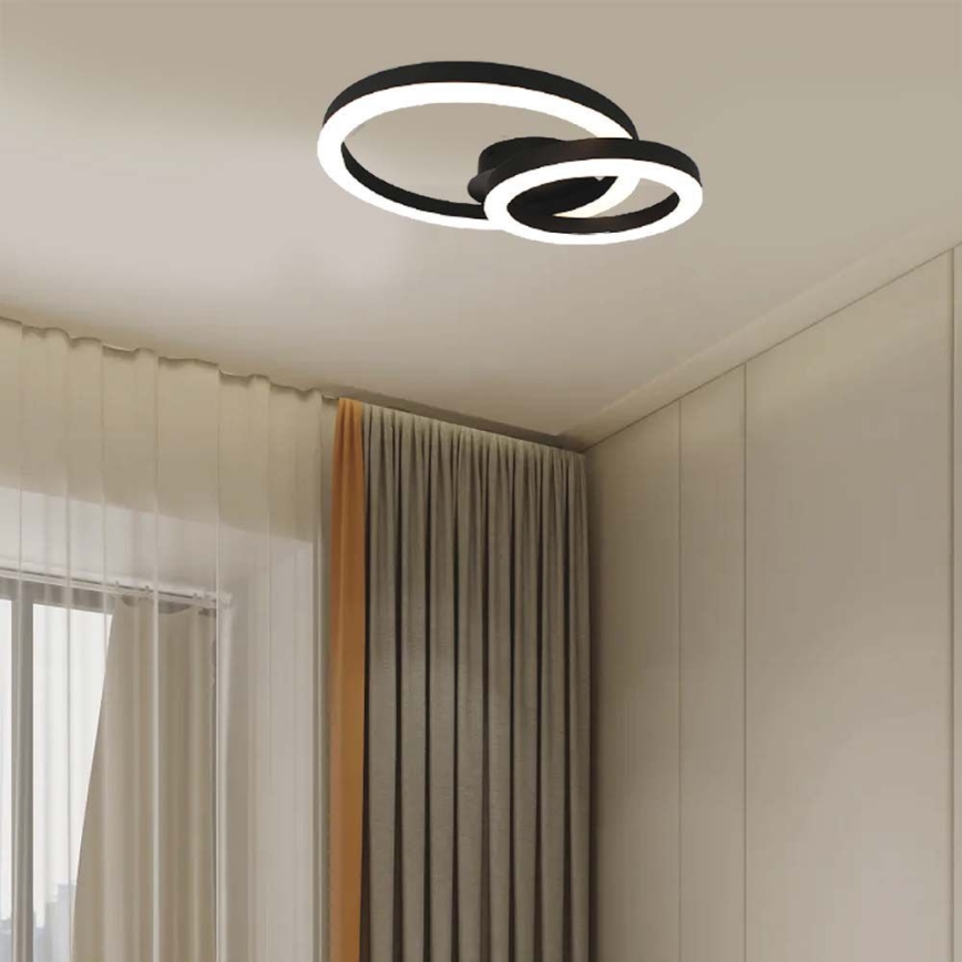 LED Plafon LED/20W/230V 3000K czarny