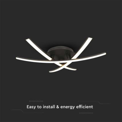 LED Plafon LED/20W/230V 3000K czarny