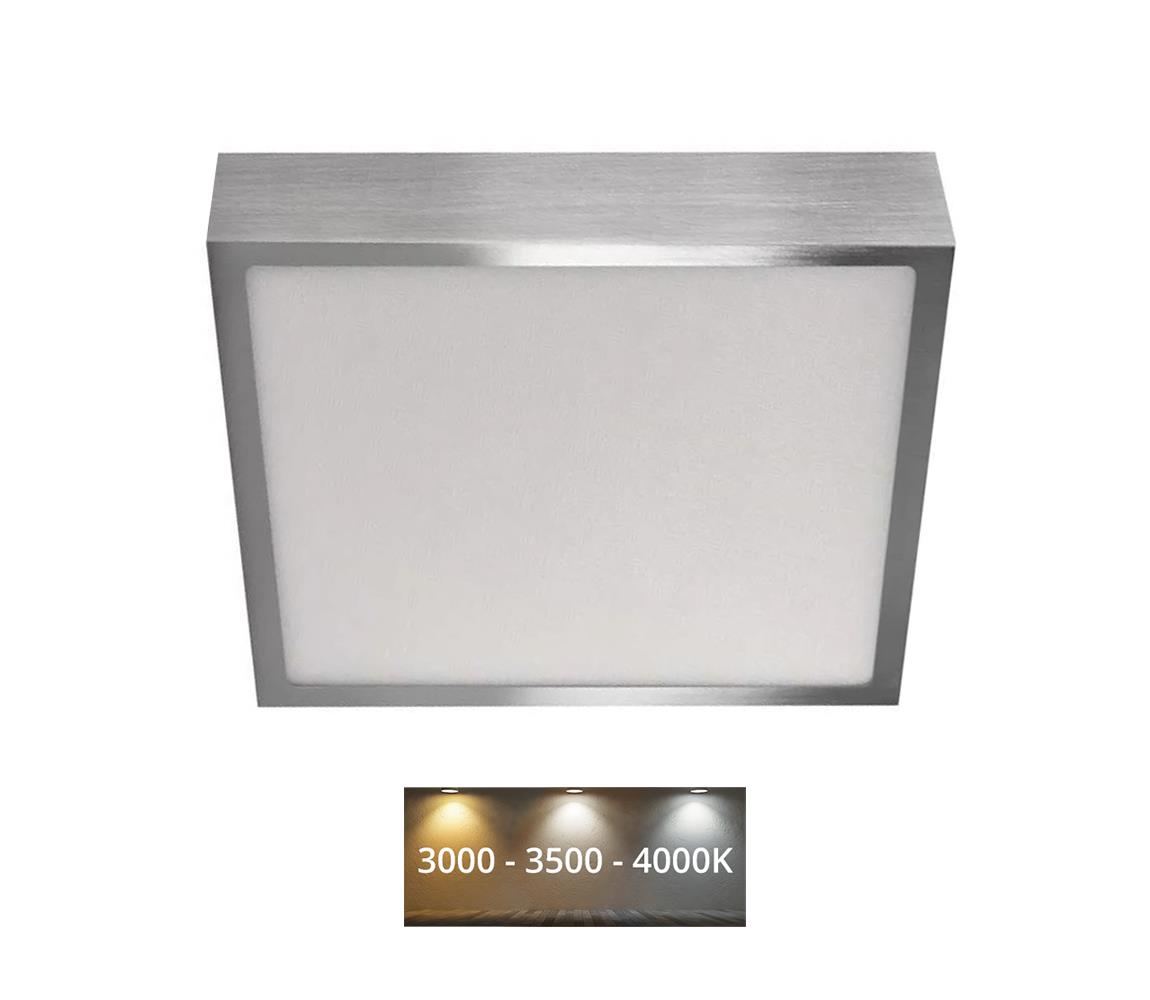 LED Plafon LED/21W/230 3000/3500/4000K 22,5x22,5 cm chrom