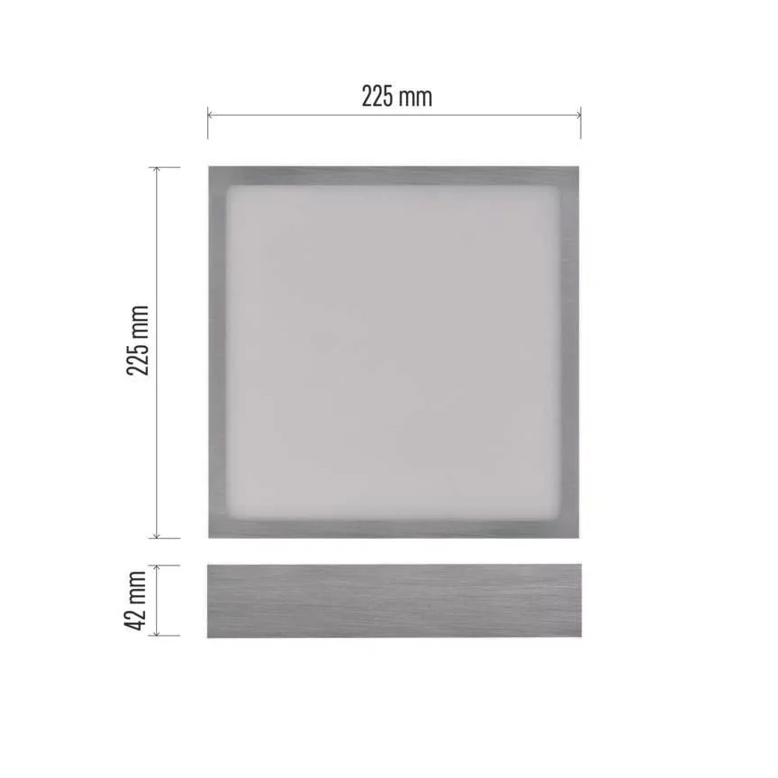 LED Plafon NEXXO LED/21W/230 3000/3500/4000K 22,5x22,5 cm matowy chrom