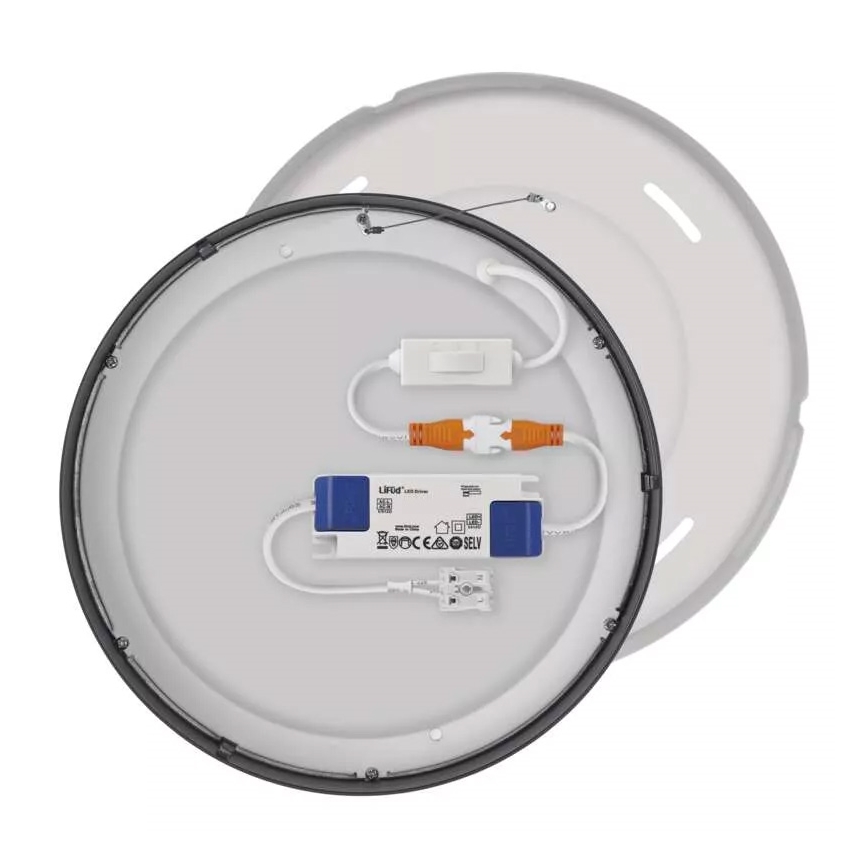 LED Plafon NEXXO LED/21W/230V 3000/3500/4000K d. 22,5 cm czarny