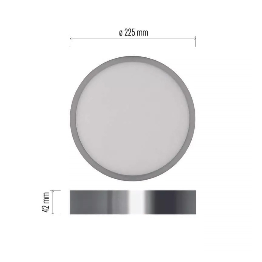 LED Plafon NEXXO LED/21W/230V 3000/3500/4000K śr. 22,5 cm chrom błyszczący