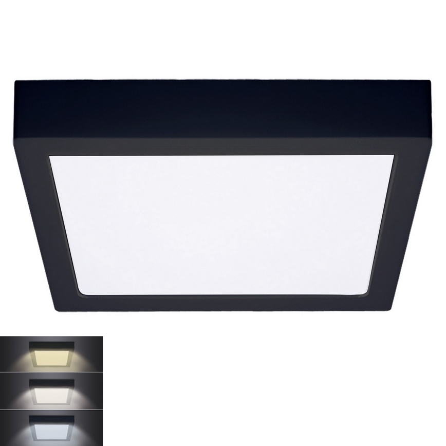 LED Plafon LED/24W/230V 3000/4000/6000K czarny okrągły