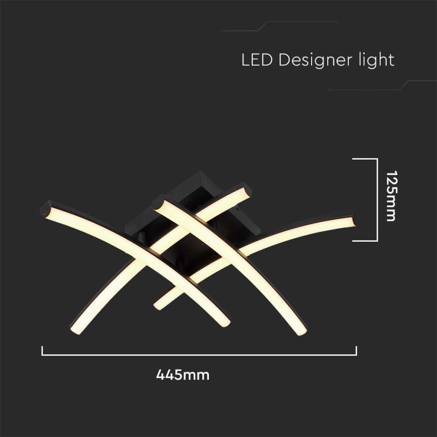 LED Plafon LED/24W/230V 3000K czarny