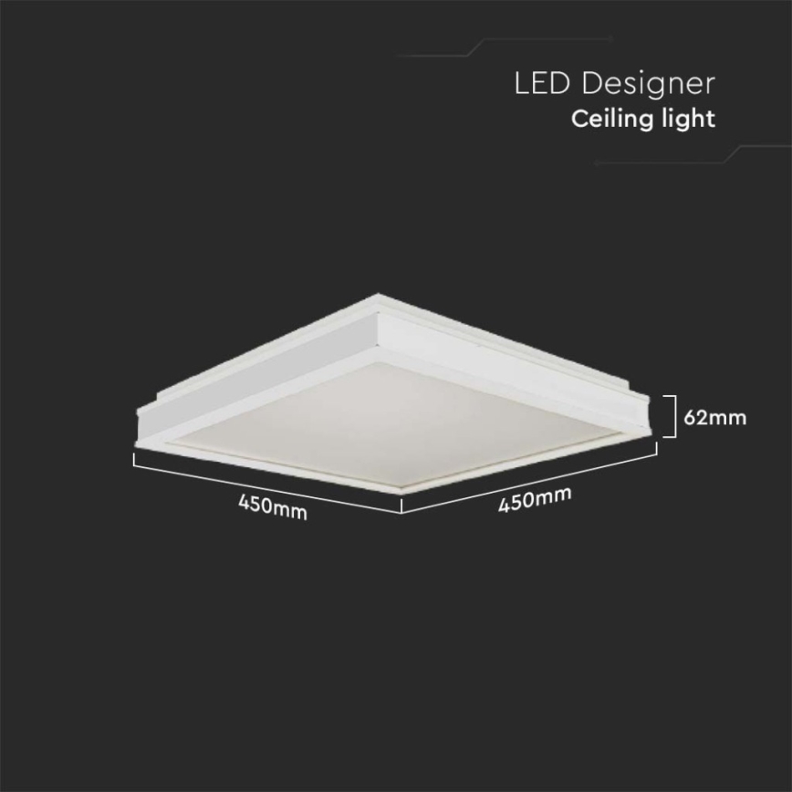 LED Plafon LED/24W/230V 4000K 45x45 cm biały