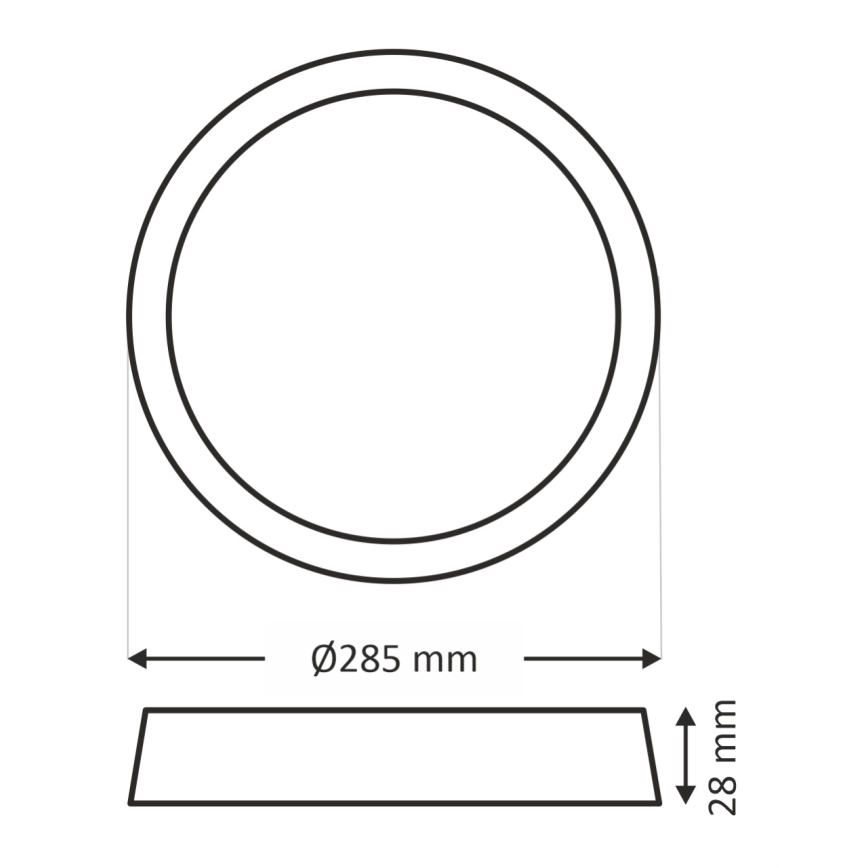 LED Plafon LED/24W/230V 4200K śr. 28,5 cm biały