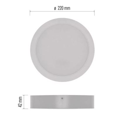 LED Plafon LED/24W/230V śr. 22 cm biały