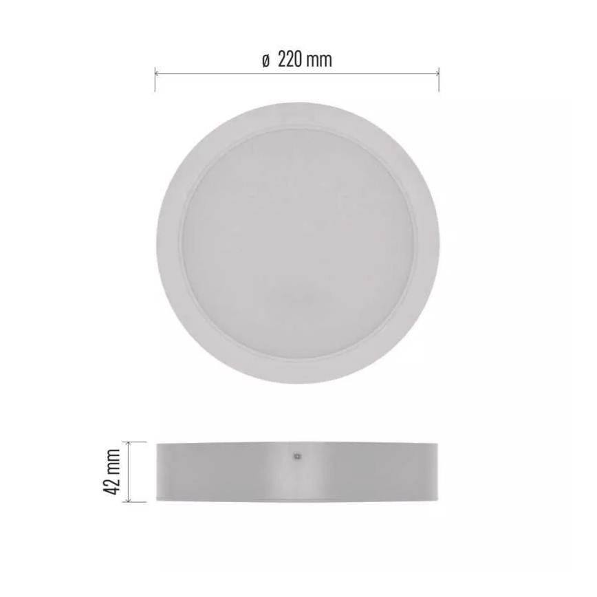 LED Plafon LED/24W/230V śr. 22 cm biały