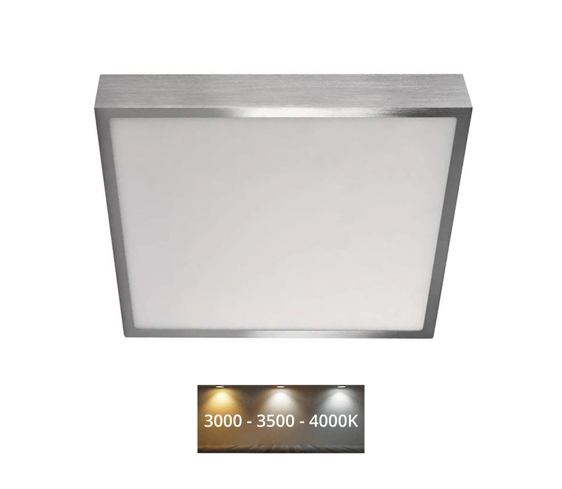 LED Plafon LED/28,5W/230V 3000/3500/4000K 30x30 cm chrom