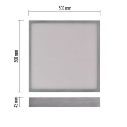 LED Plafon NEXXO LED/28,5W/230V 3000/3500/4000K 30x30 cm matowy chrom