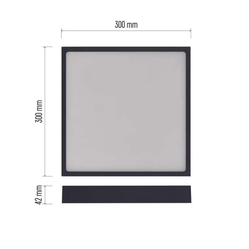 LED Plafon NEXXO LED/28,5W/230V 3000/3500/4000K 30x30 cm czarny