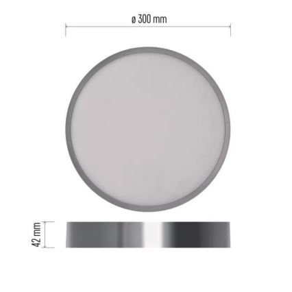 LED Plafon NEXXO LED/28,5W/230V 3000/3500/4000K śr. 30 cm chrom