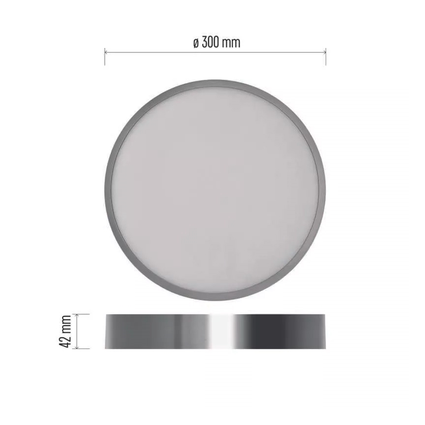 LED Plafon NEXXO LED/28,5W/230V 3000/3500/4000K śr. 30 cm chrom błyszczący