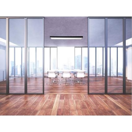 LED Plafon LED/32W/230V 4000K 120x13 cm czarny