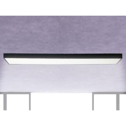 LED Plafon LED/32W/230V 4000K 120x13 cm czarny