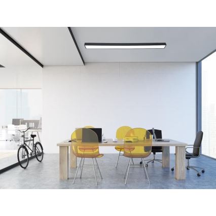 LED Plafon LED/32W/230V 4000K 120x7 cm czarny