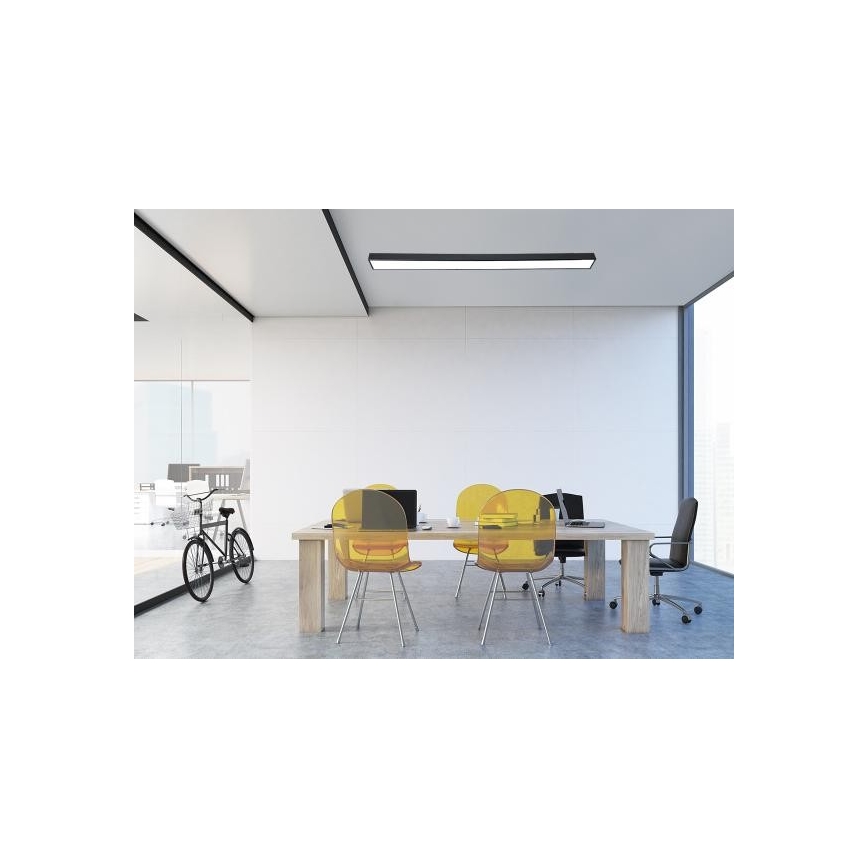 LED Plafon LED/32W/230V 4000K 120x7 cm czarny