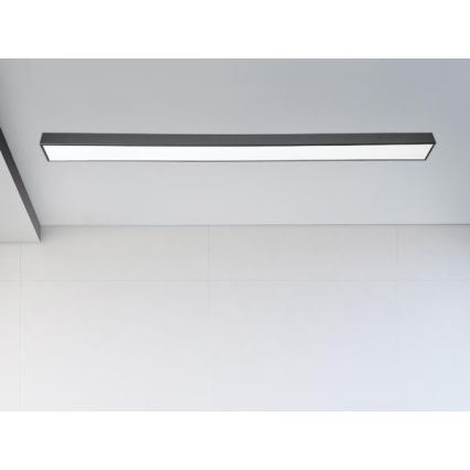 LED Plafon LED/32W/230V 4000K 120x7 cm czarny