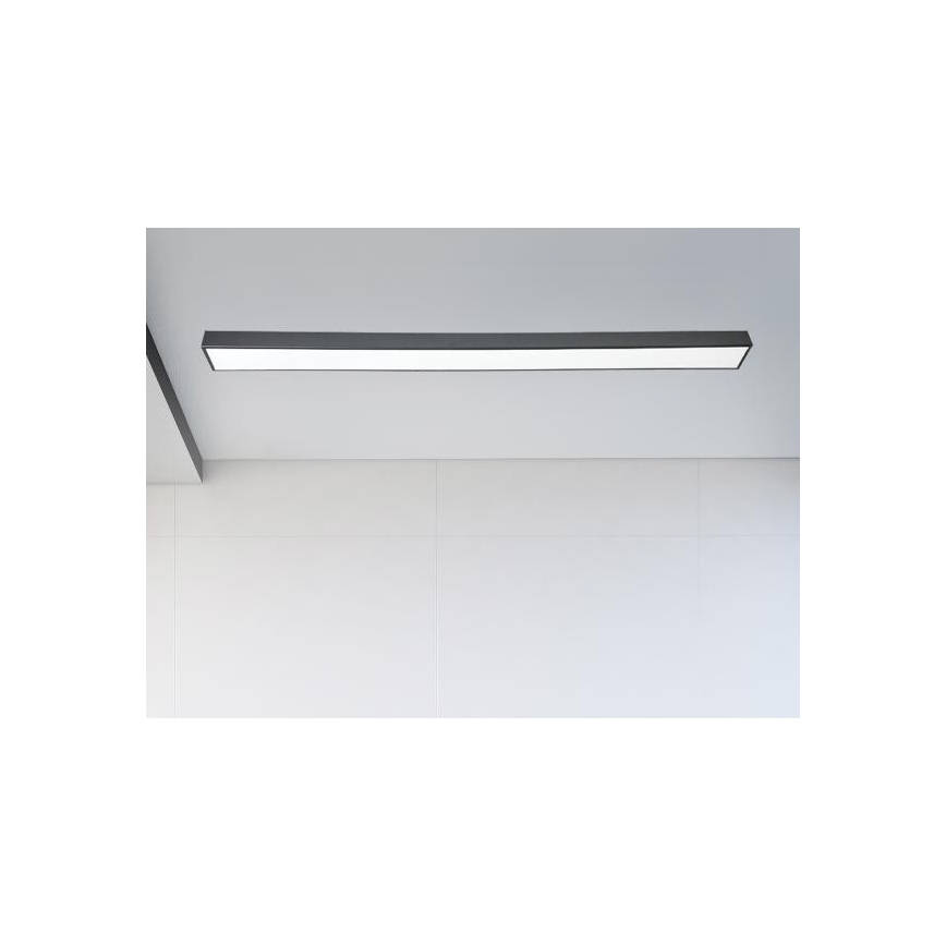 LED Plafon LED/32W/230V 4000K 120x7 cm czarny