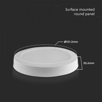 LED Plafon LED/6W/230V 6500K śr. 12 cm biały