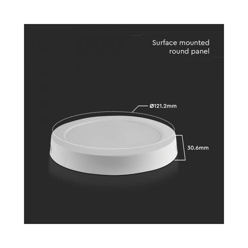 LED Plafon LED/6W/230V 6500K śr. 12 cm biały