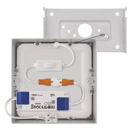 LED Plafon NEXXO LED/7,6W/230V 3000/3500/4000K 12x12 cm biały