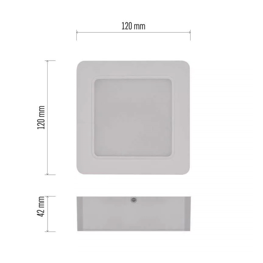 LED Plafon LED/9W/230V 12x12 cm biały