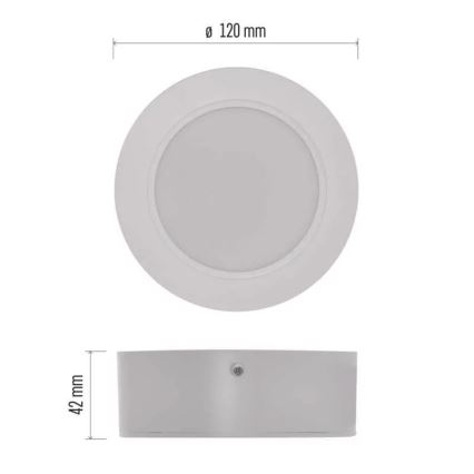 LED Plafon LED/9W/230V śr. 12 cm biały