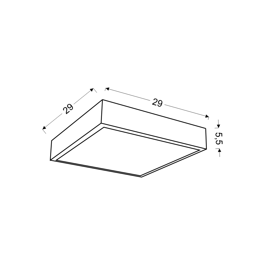 LED Plafon LUX LED/16W/230V biały