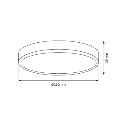 LED Plafon MAQ LED/18W/230V 3000/4000/6500K IP40 czarny