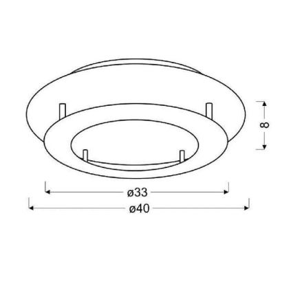 LED Plafon MERLE LED/18W/230V