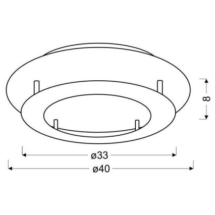 LED Plafon MERLE LED/18W/230V
