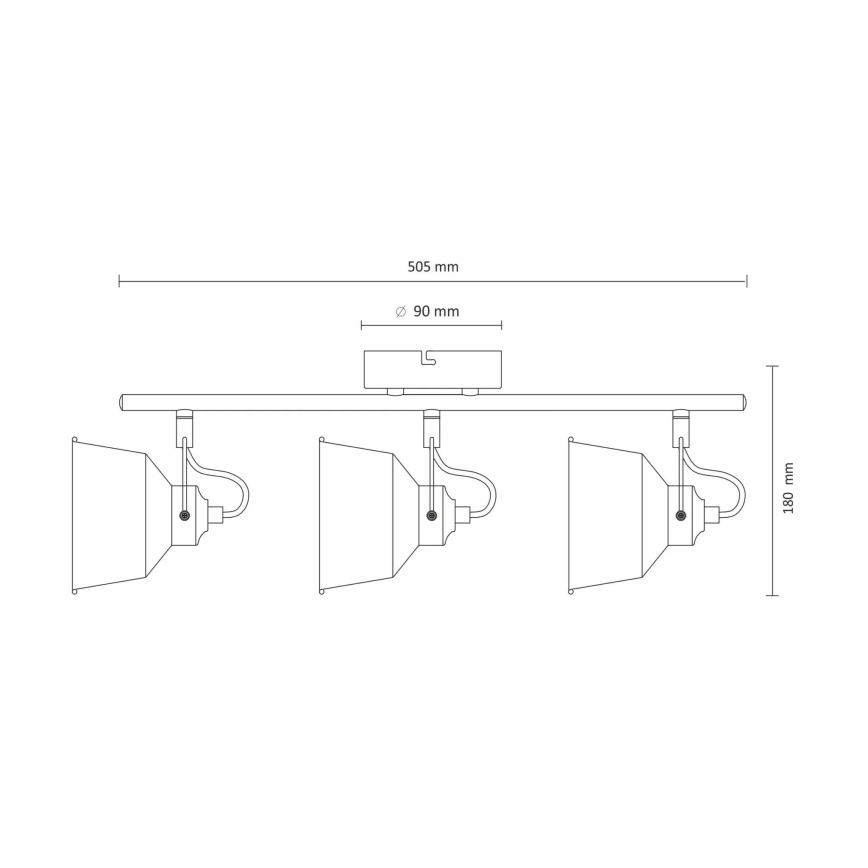 LED Plafon natynkowy 3xE14/8W/230V