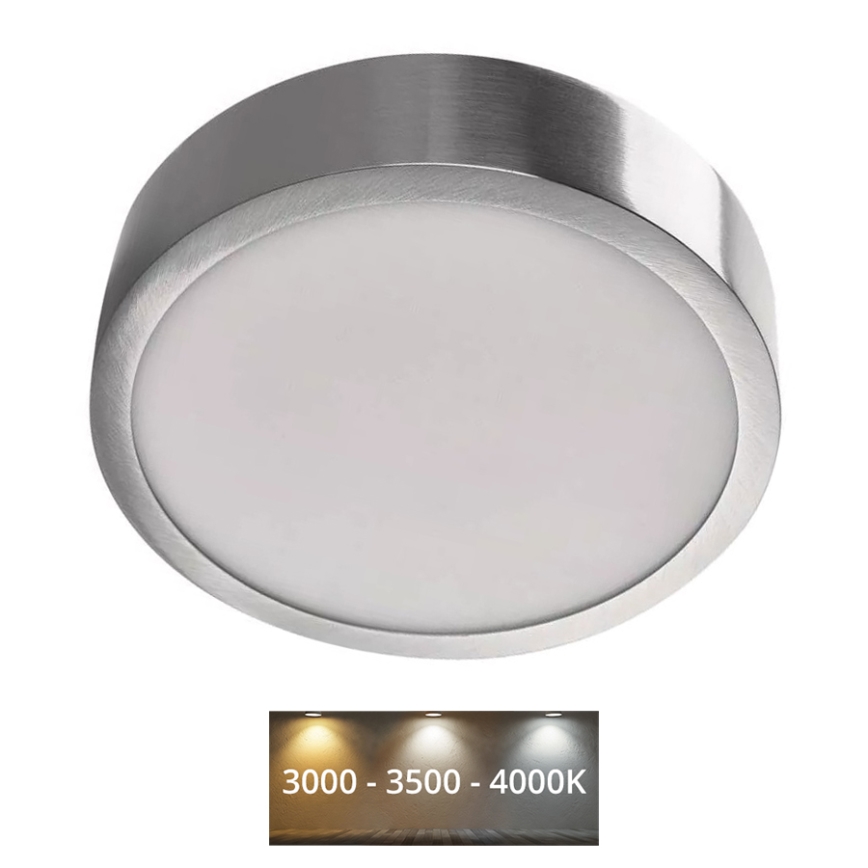 LED Plafon NEXXO LED/12,5W/230V 3000/3500/4000K śr. 17 cm matowy chrom