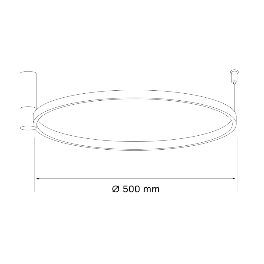 LED Plafon NOEMI LED/20W/230V 4000K śr. 50 cm matowy chrom