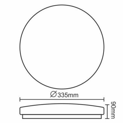 LED Plafon OPAL LED/18W/170-260V