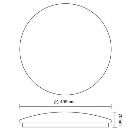 LED Plafon ściemnialny OPAL LED/48W/230V 3000-6500K + pilot zdalnego sterowania