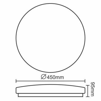 LED Plafon OPAL LED/50W/176-264V