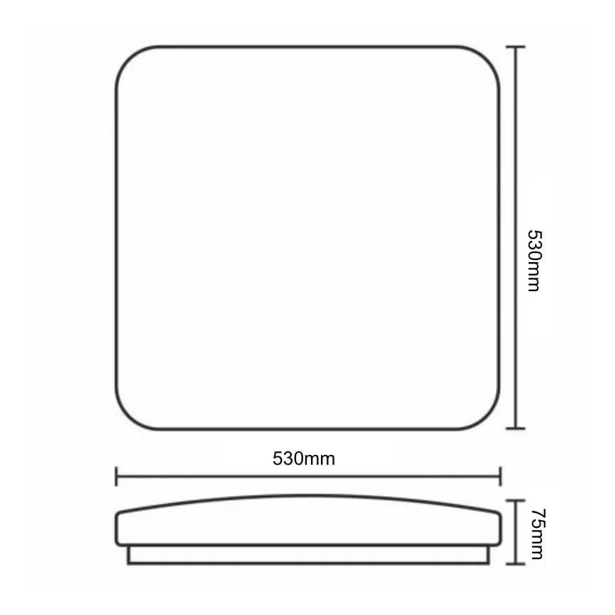 LED Plafon ściemnialny OPAL LED/60W/230V 3000-6500K + pilot zdalnego sterowania