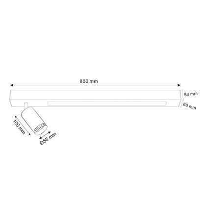 LED Plafon PARIS LED/24W/230V + 1xGU10/10W czarny
