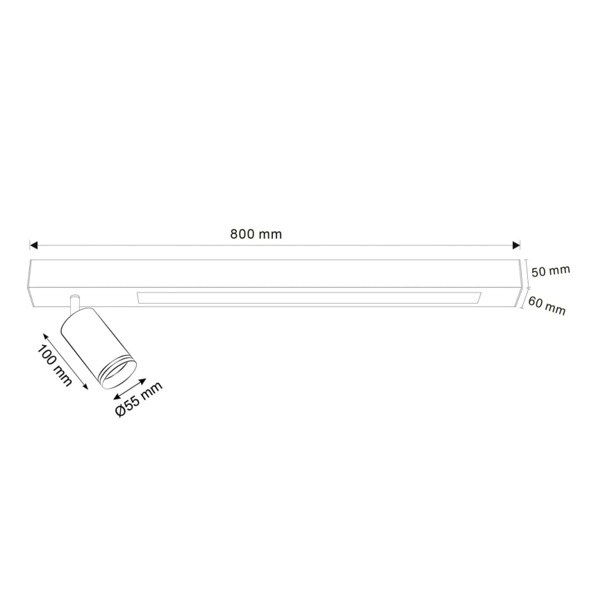 LED Plafon PARIS LED/24W/230V + 1xGU10/10W czarny