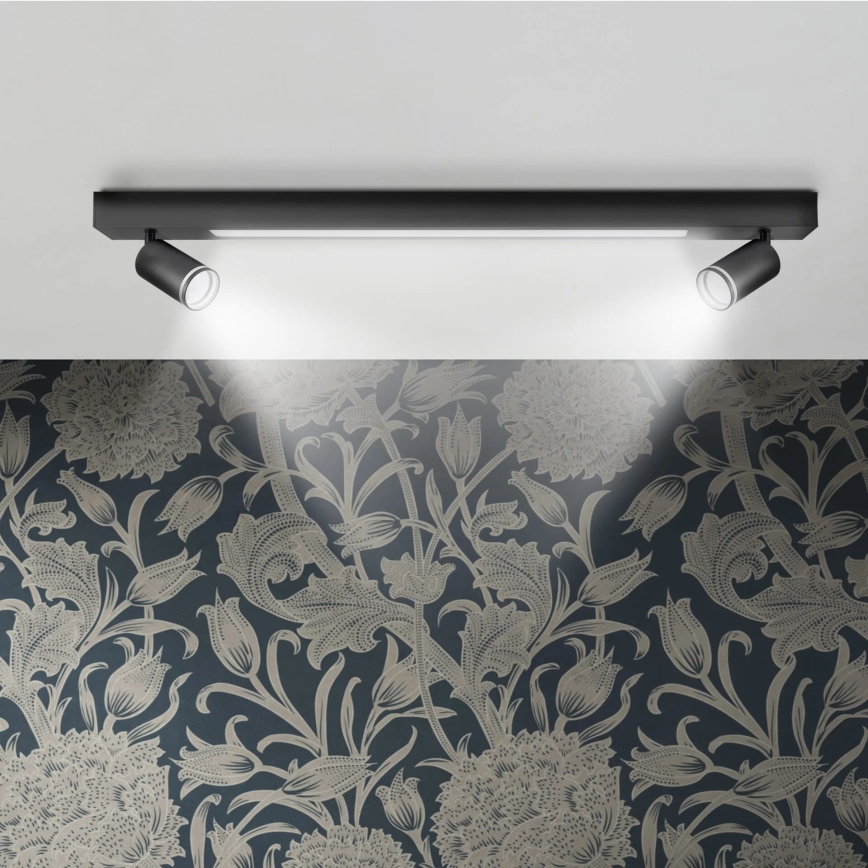 LED Plafon PARIS LED/24W/230V + 2xGU10/10W czarny