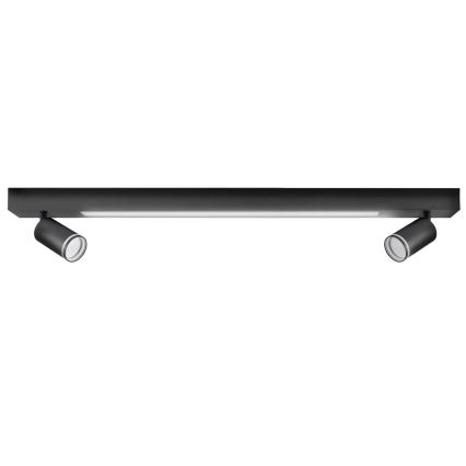 LED Plafon PARIS LED/24W/230V + 2xGU10/10W czarny