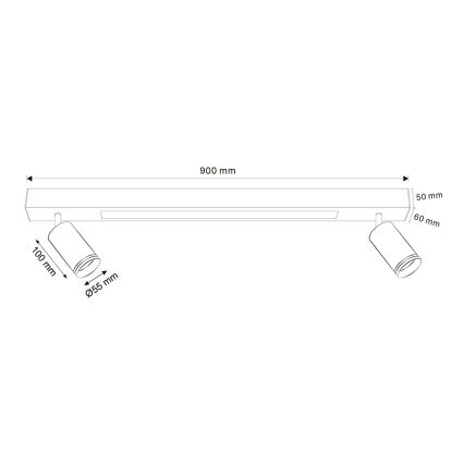 LED Plafon PARIS LED/24W/230V + 2xGU10/10W czarny