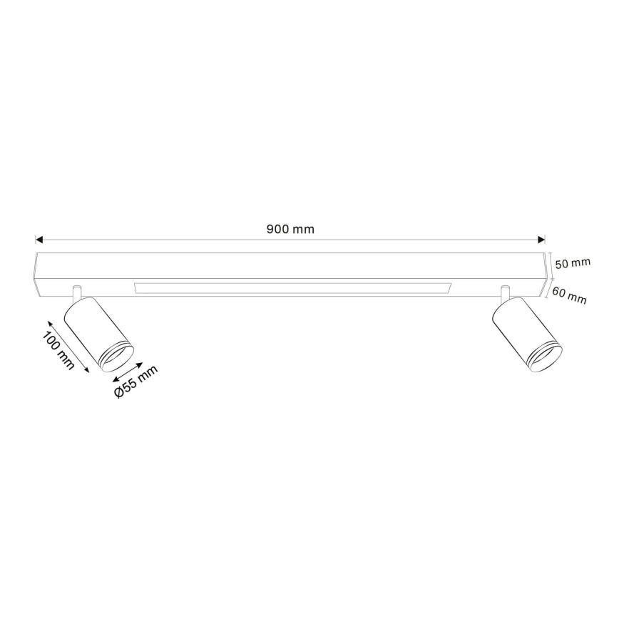 LED Plafon PARIS LED/24W/230V + 2xGU10/10W czarny
