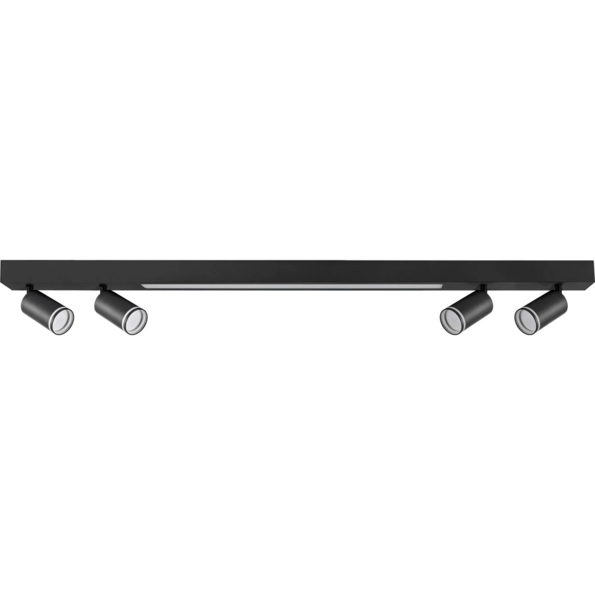 LED Plafon PARIS LED/24W/230V + 4xGU10/10W czarny