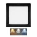 LED Plafon RAFA LED/18W/230V 3000/4000/6000K 22x22 cm czarny