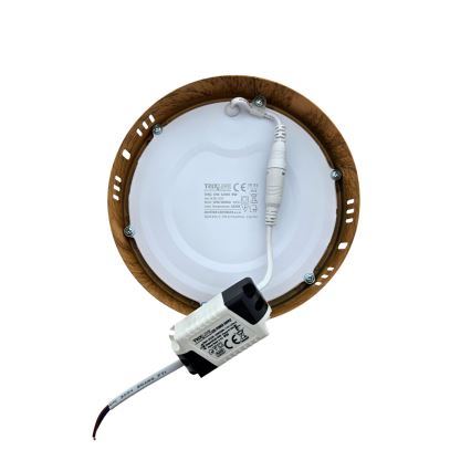 LED Plafon RING LED/12W/230V 4200K śr. 16 cm brązowy