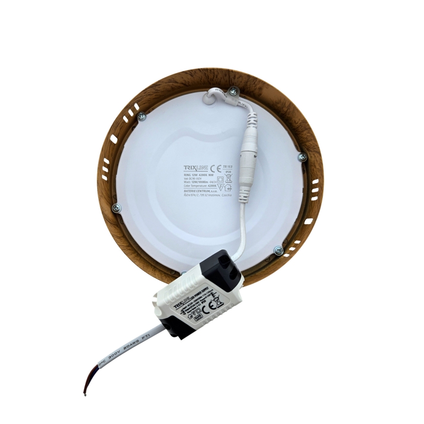 LED Plafon RING LED/12W/230V 4200K śr. 16 cm brązowy