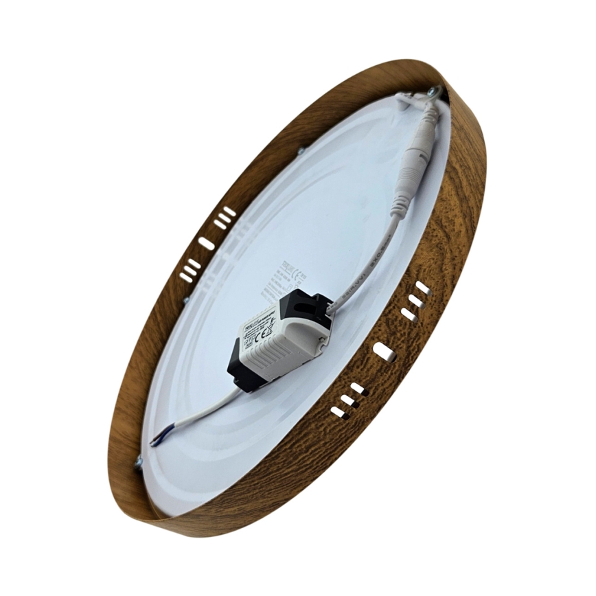 LED Plafon RING LED/24W/230V 4200K śr. 28,5 cm brązowy